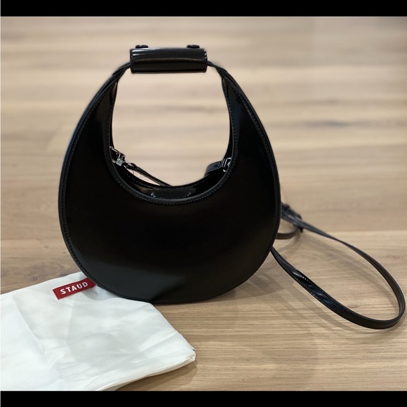 NWT! STAUD MINI MOON CRESCENT BAG BLACK PRICE IS FIRM!!!! - Picture 1 of 7